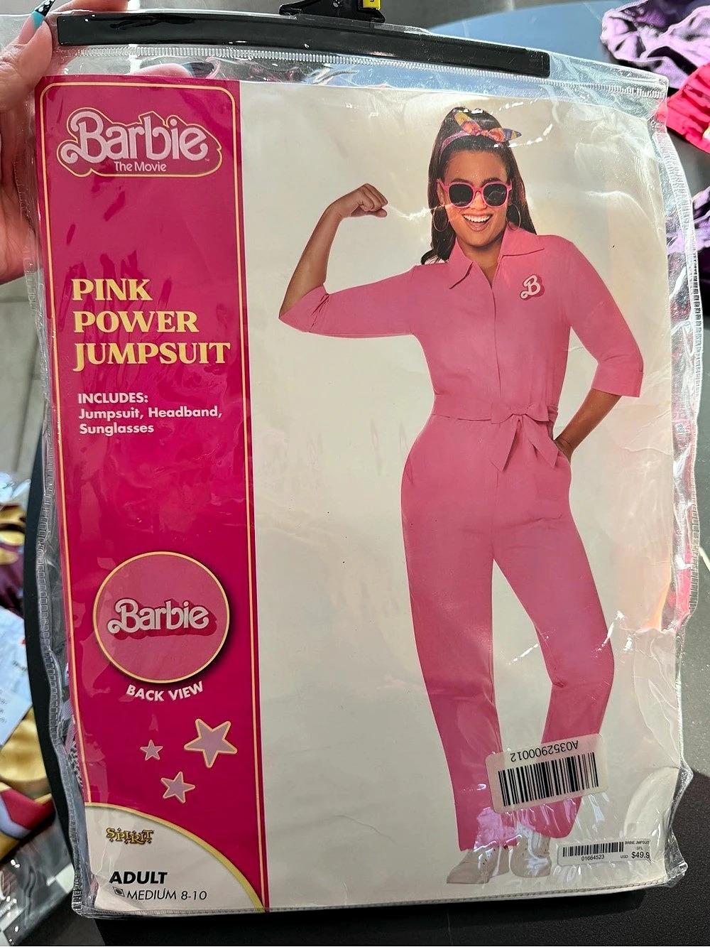 Barbie The Movie Pink Power Jumpsuit Costume Pink Jumpsuit Medium
